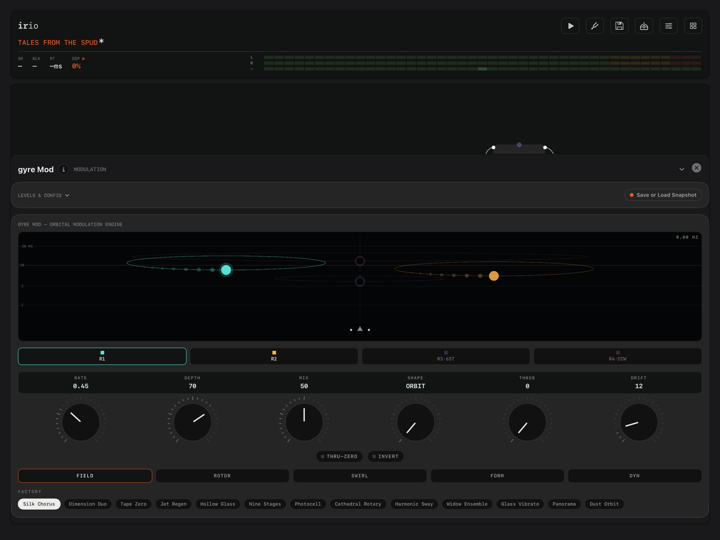 gyre Mod console on iPad