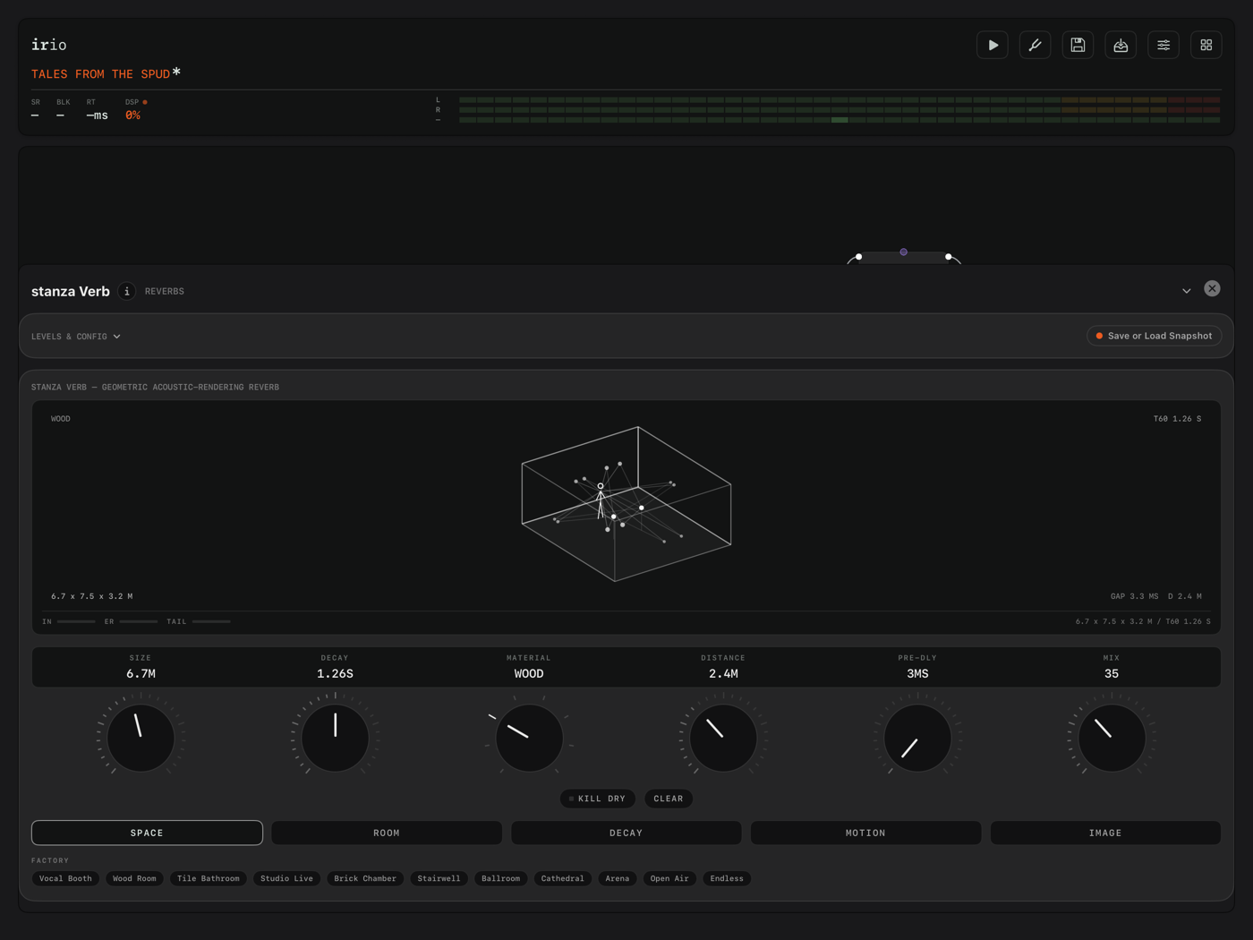 stanza Verb console on iPad